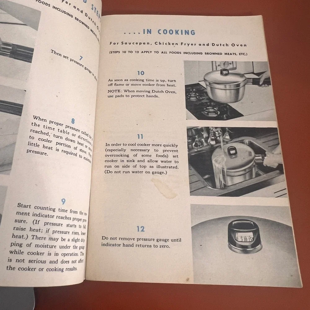 Vintage Maid of Honor Pressure Cooker Instructions Recipes Sears Roebuck Manual
